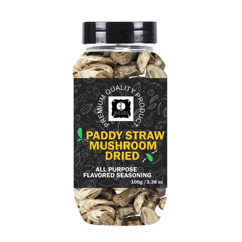 EDZZEL Premium Quality Indian Organic Paddy Straw Mushrooms, Dried Plant Based, Vegan, Gluten Free-100 GRAM Box (Set Of 3)