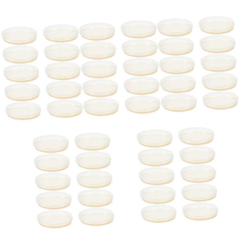 Gatuida 5sets Portable Nutrient Agar Petri Dishes Agar Plates for Tissue Fair Projects 10pcs*5