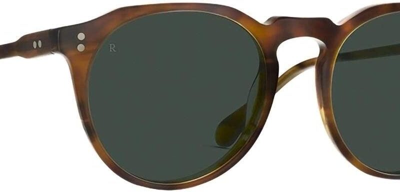 RAEN Ð Remmy Ð Unisex Retro Round Sunglasses UV Protection - Split Finish Rootbeer/Green (Size 52 MM)