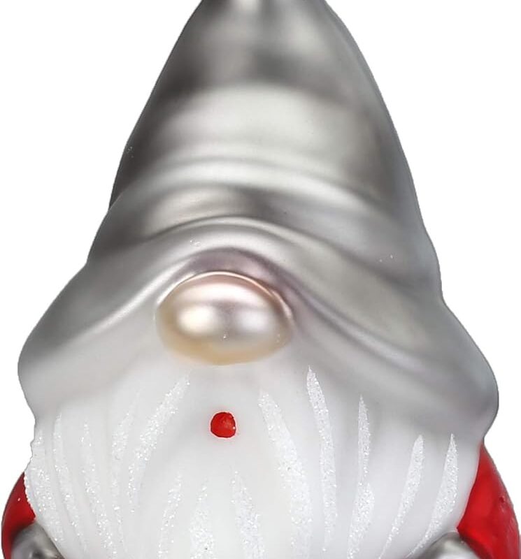 Mushroom Gnome Ando 10232S019 German Glass Christmas Ornament