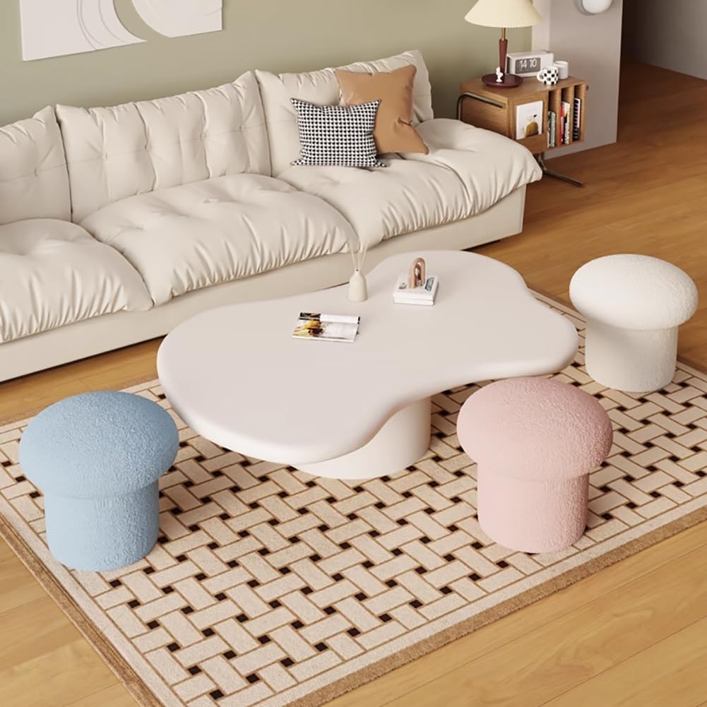 614fdxmLXnL._AC_SL1001_.jpg Aurorize Mushroom Footstool,Cute Modern Mushroom Footstool Footstool,Wool Cloth Mushroom Stool Round Stool,Living Room Bedroom,Sofa Home Decoration,Grey - Image 6