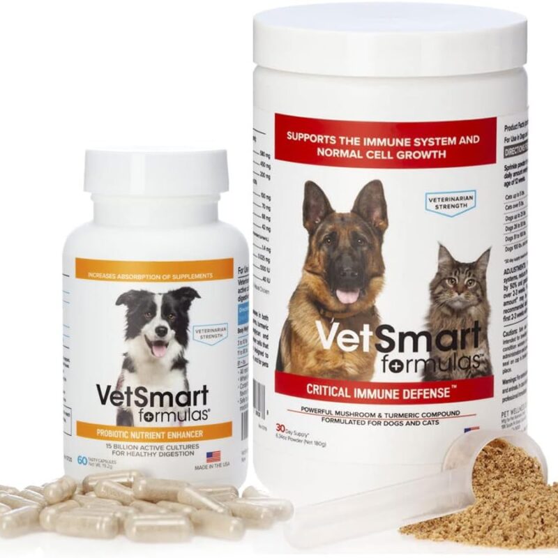 Turkey Tail Mushroom for Dogs Immune Support Bundled with Probiotic Nutrient Enhancer
