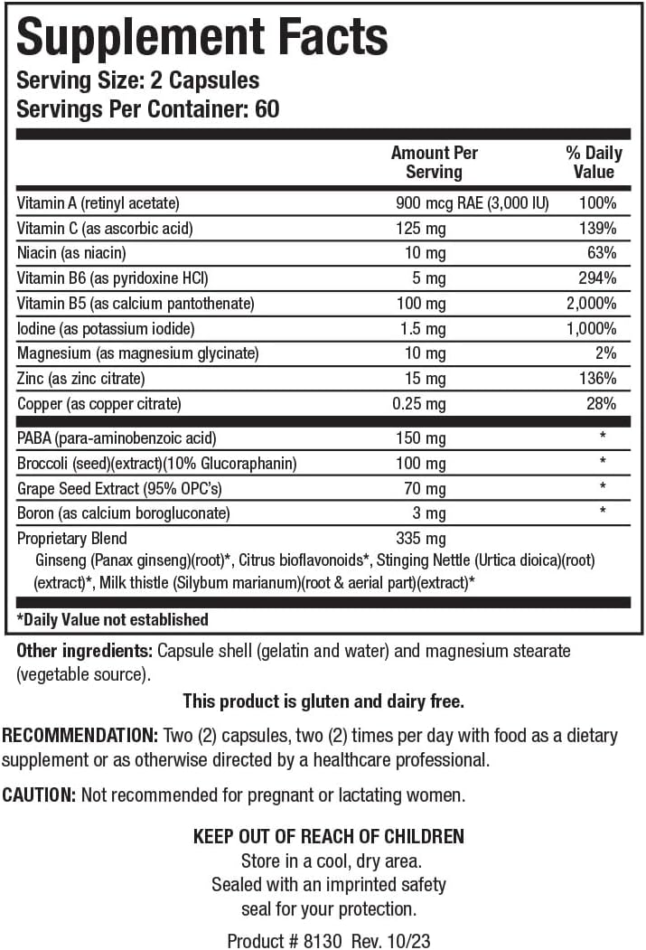 61FdPfurodL._AC_SL1065_.jpg Biotics Research Hormone Balance and Protect - Formulated by Dr. Lindsey Devaki Berkson, Hormone Expert. PABA, Milk Thistle, Broccoli Seed Extract 120 Capsules - Image 4