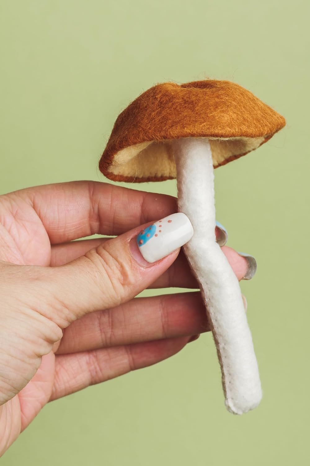 61KU87CsyEL._SL1500_.jpg Mushroom christmas ornaments for tree Felt handmade ornament Mushroom home hanging decor (Set of 5) - Image 9