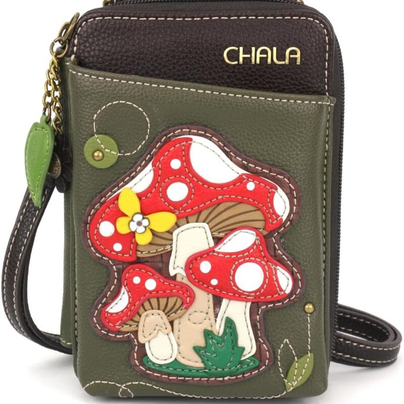 CHALA Wallet Crossbody Cell Phone Purse - Women Faux Leather Multicolor Handbag with Adjustable Strap