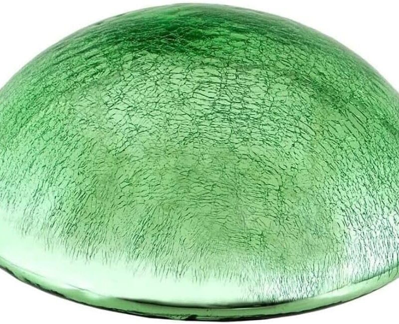 Glass Toadstool Mushroom Gazing Ball Light Green Decorative Garden Ornament for Outdoor Lawn Yard and Patio Decor Unique Mushroom Design for Whimsical Garden Accent