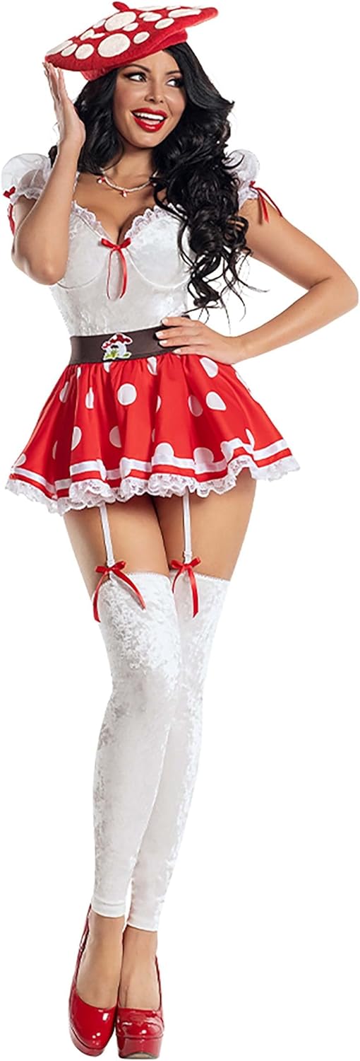 61MnahZmwL._AC_SL1500_.jpg Party King Womens Women's Mushroom Cutie Costume