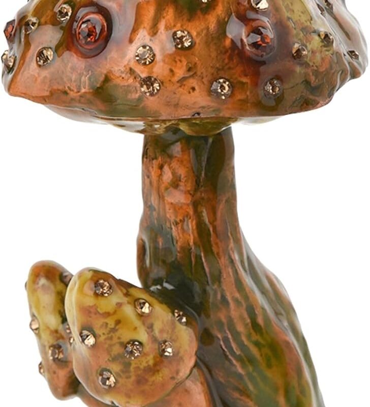 Widdop Stratton Trinket Box by Treasured Trinkets - Mushroom Design - Jewellery Storage Organiser Ornament - Gift for Mum Her Mother's Day Birthday Loved One Present