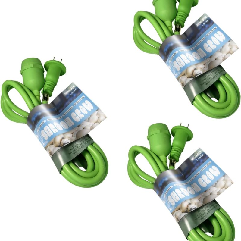 Miracle LED Shroom Indoor Grow 6-Foot Single Socket Corded Lighting Fixture for Growing Oyster, Shiitake, Lions Mane Mushrooms ect. (3-Pack)