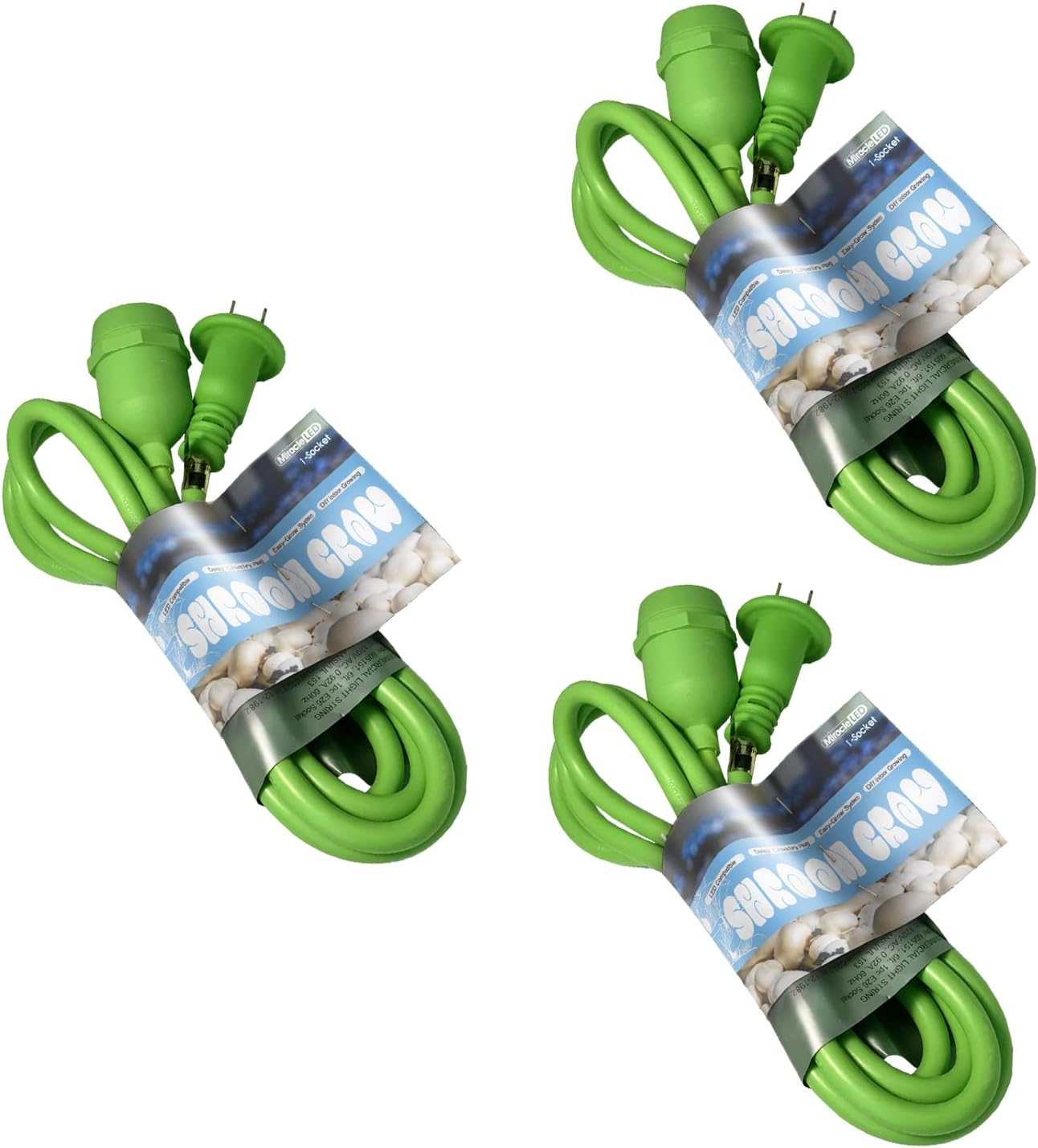 61On6VqYt2L._AC_SL1500_.jpg Miracle LED Shroom Indoor Grow 6-Foot Single Socket Corded Lighting Fixture for Growing Oyster, Shiitake, Lions Mane Mushrooms ect. (3-Pack)