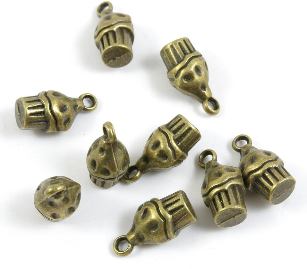 61PTPxmIZDL._AC_SL1000_.jpg 370 Pieces Bijou Fermoir Jewelry Making Supply Charms Findings Bronze Tone T9WQ1 Mushroom Ice Cream
