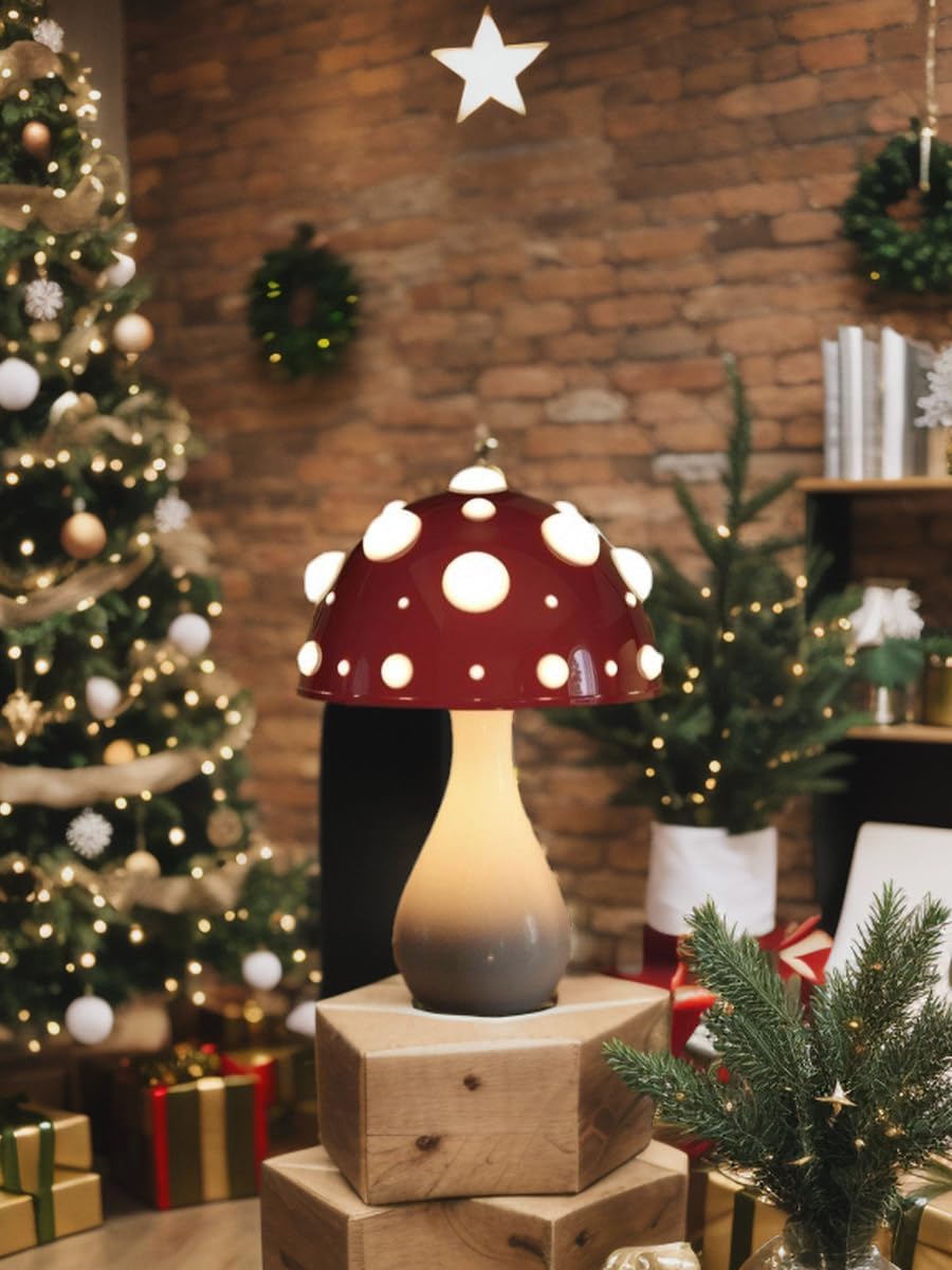 61QBopXPCgL._AC_SL1200_.jpg Mushroom Lamp - Mushroom LED Plug in Night Light,Energy Saving NightLight,Cute Mushroom Night Lights,Mushroom Decor Lights for Adults Kids Bedroom,Living Room,Toilet, Stairs, Birthday Gift Red - Image 3