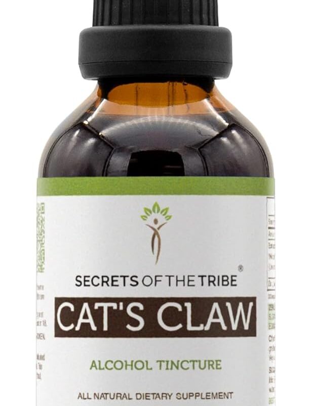 Secrets of the Tribe Cat's Claw Tincture Alcohol Extract, High-Potency Herbal Drops, Tincture Made from Wildcrafted Cat's Claw (Uncaria Tomentosa) Dried Inner Bark 2 oz