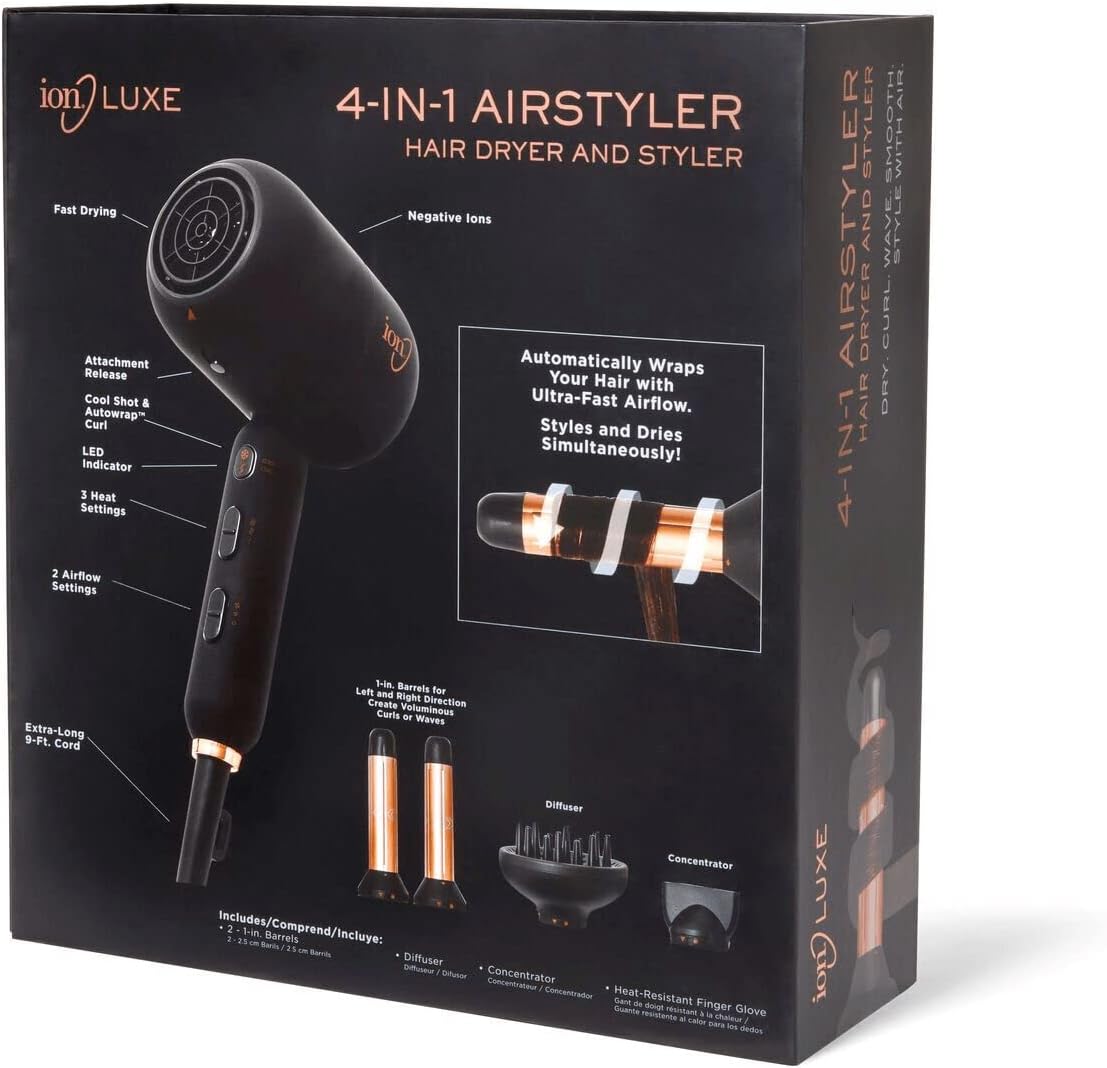 61TNCcvKU3L._AC_SL1500_.jpg ion Luxe 4in1 Autowrap™ Airstyler Interchangeable Hair Dryer & Curler for All Hair Types - Image 6