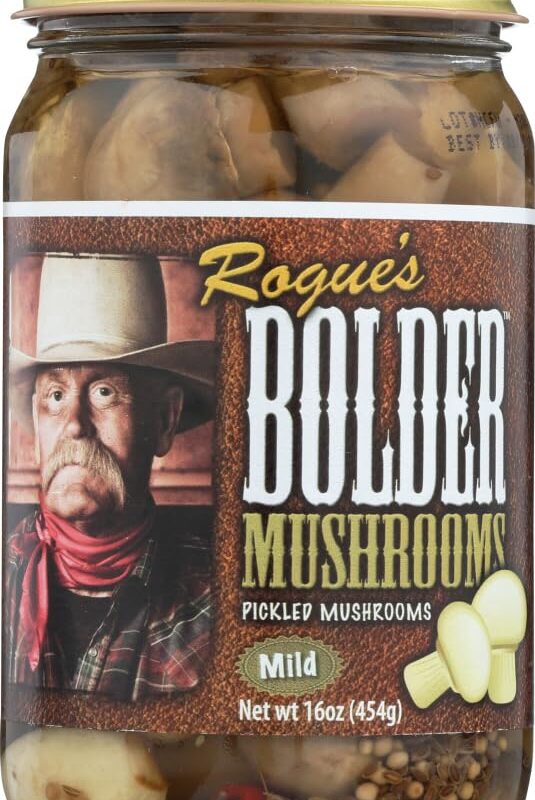 Bolder Beans Mushrooms Pickled 16 OZ (Pack of 6)