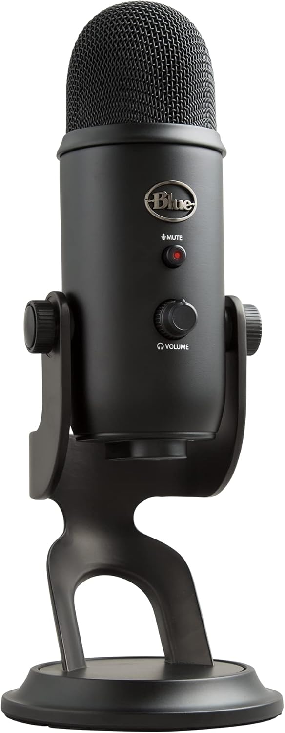 61egnO8q6ZL._AC_SL1500_.jpg Logitech for Creators Blue Yeti USB Microphone for Gaming, Streaming, Podcasting, Twitch, YouTube, Discord, Recording for PC and Mac, 4 Polar Patterns, Studio Quality Sound, Plug & Play-Blackout