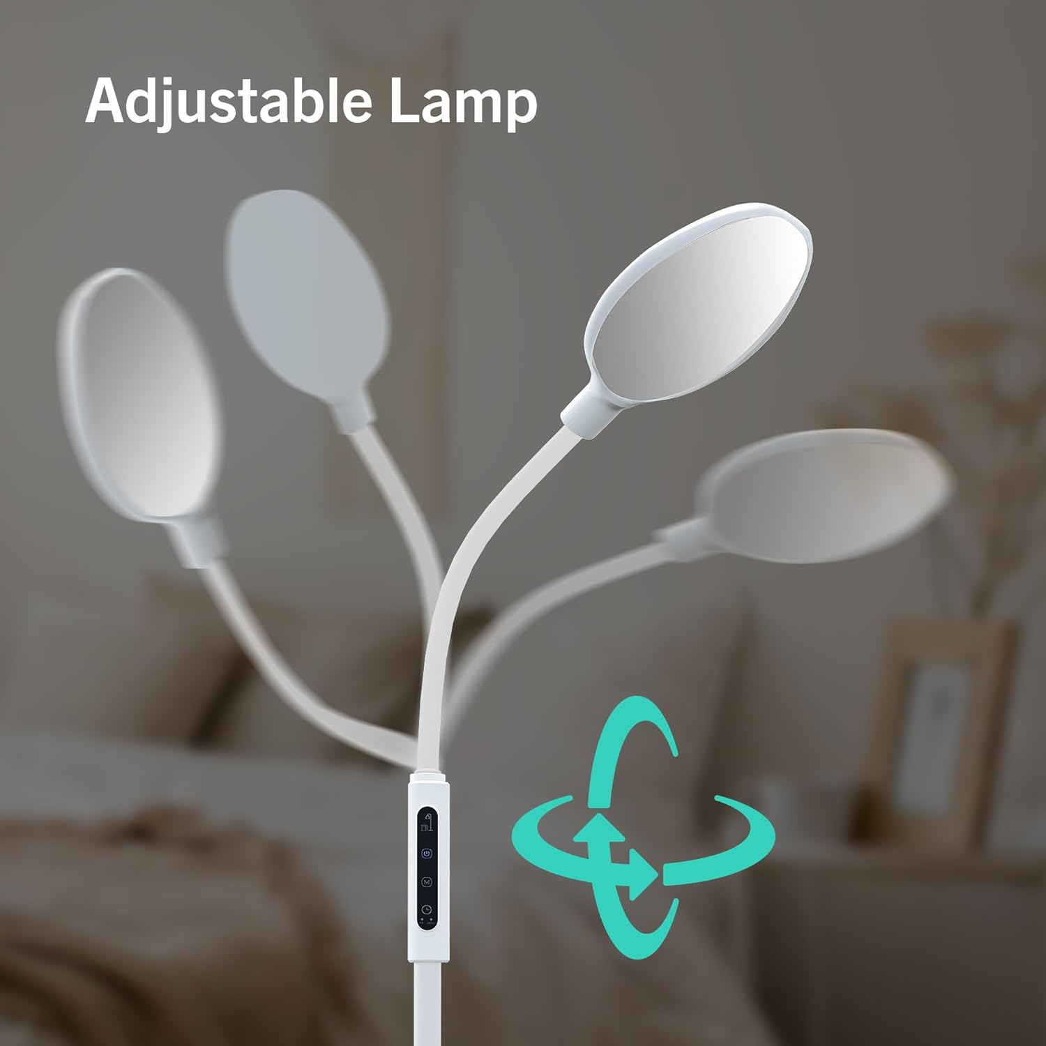 61gSZwG48FL._AC_SL1500_.jpg PRIMETEK Happy Light 10000 Lux Mood Lamp, Dual Control Remote,Touch Screen Sad Lamp, Adjustable LED Floor Lamp, UV-Free Sun Light, 5 Color Temperatures 10 Brightness Levels Happy Lights (White) - Image 8
