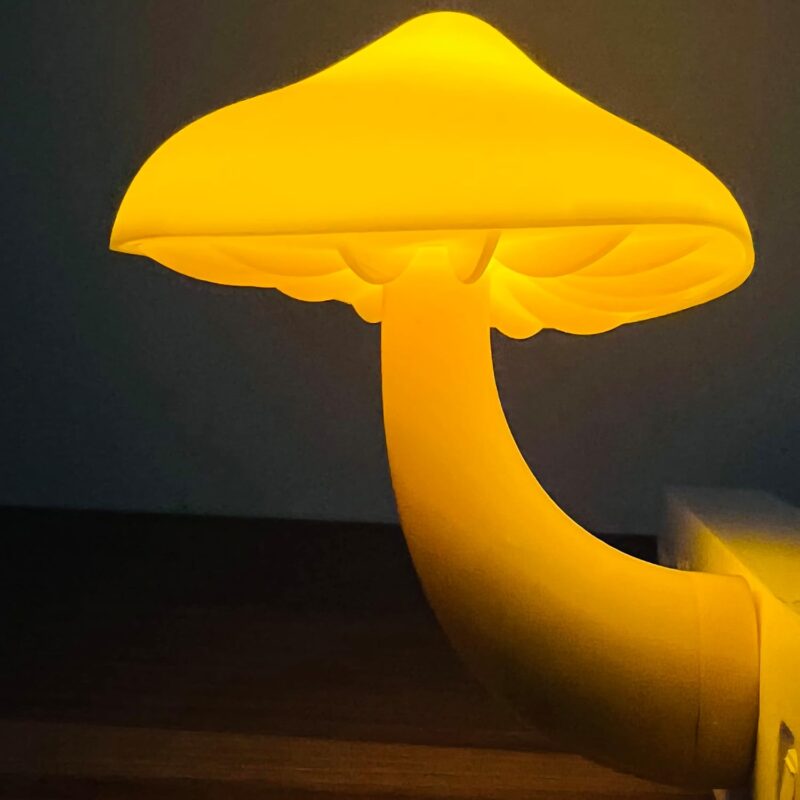 iBetterLife [50 Packs Sensor LED Mushroom Night Light Plug-in Wall Cute Mushroom Nightlight Dream Bedroom Lamp for Adults Kids Cottagecore Decor for Bathroom, Stairs, Hallway Corridor, Warm Yellow