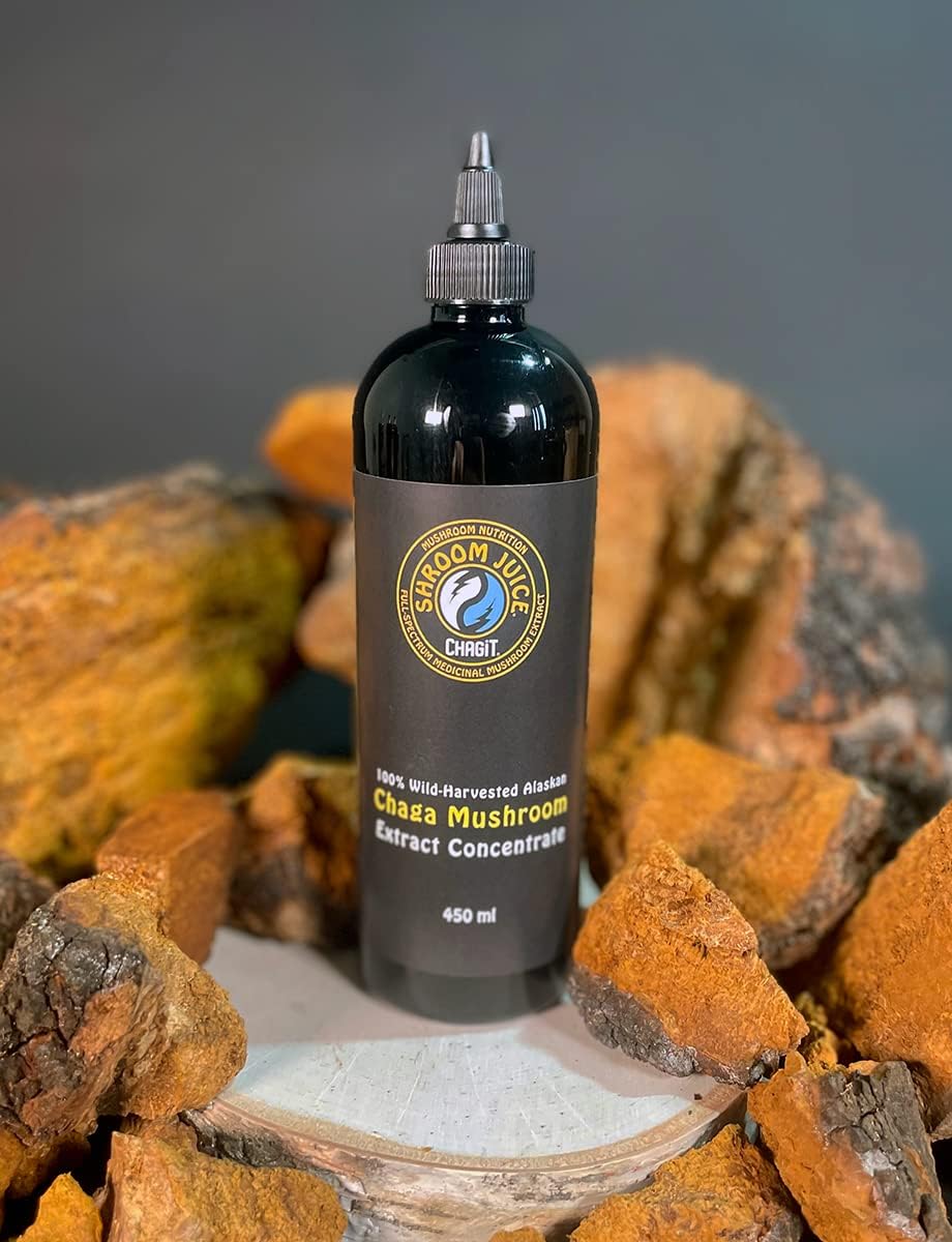 61t-X-x2lWL._AC_SL1200_.jpg Shroom Juice - Chaga Mushroom Extract Concentrate - Liquid Extract Wild Harvested (16 fl oz) - Image 4