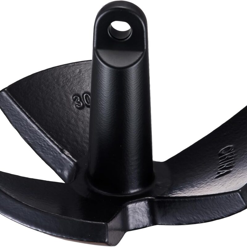 VEVOR River Anchor, 30 LBS Boat Anchor Cast Iron Black Vinyl-Coated, Marine Grade Mushroom Anchor for Boats Up to 30 ft, Impressive Holding Power in River and Mud Bottom Lakes