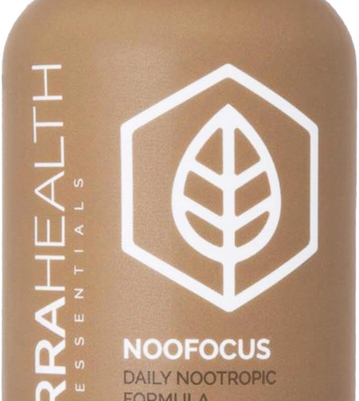 Terra Health Essentials NOOFOCUS - Nootropics Brain Support Supplement with Adaptogenic Mushrooms, Alpha-GPC, Gotu Kola, L-Theanine for Focus & Memory - All Natural, 30 Day Supply