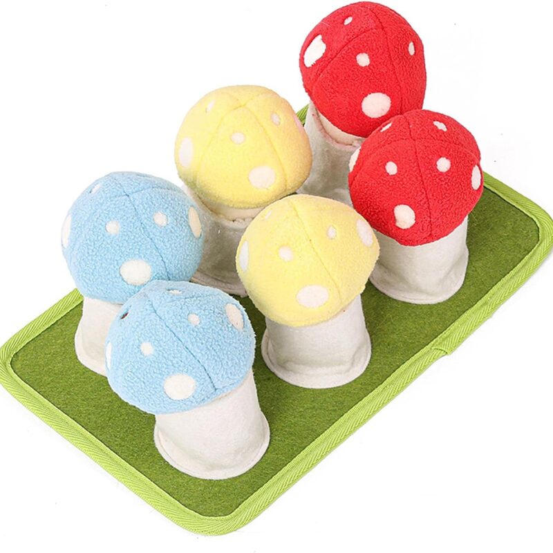 Squeaky Mushroom Plush Dog Toy, Cute Mushroom Plush Dog Chew Toy, Practical Interactive Training Dog Toy, Puppy Dog Squeaky Toy