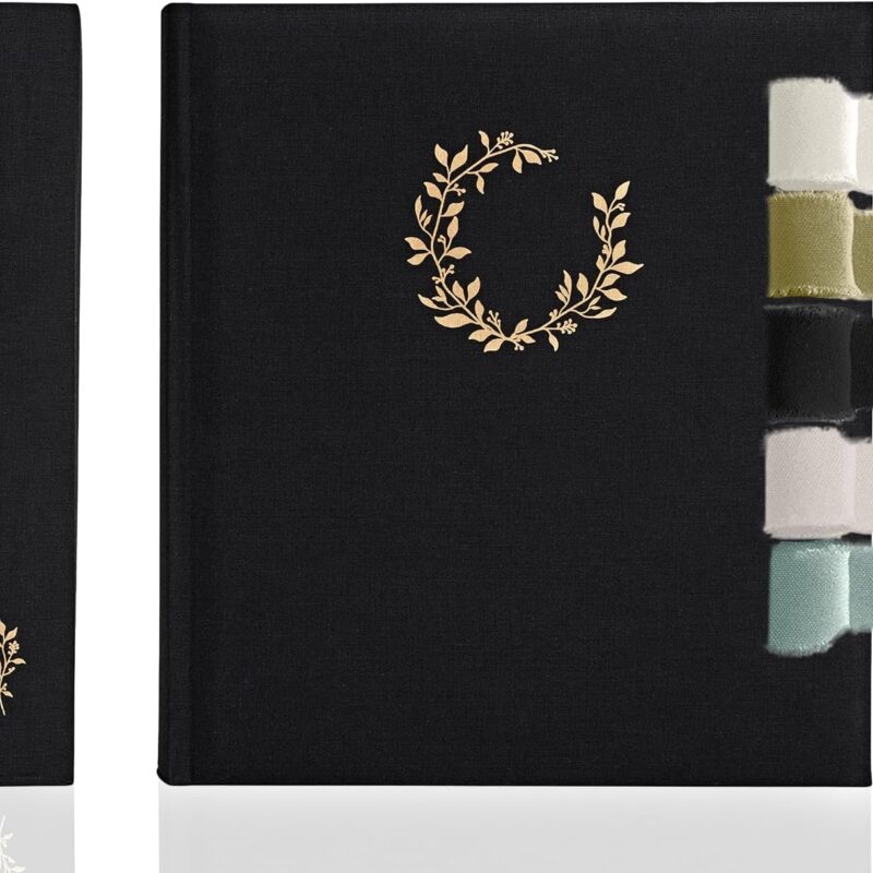 Premium Scrapbook Album – Photo Album with Writing Space – 100 Pages for Multiple Sizes 4x6, 5x7, 6x8, 8x10 – Holds 500 Photos – Wedding, Baby, Travel & Family Memories