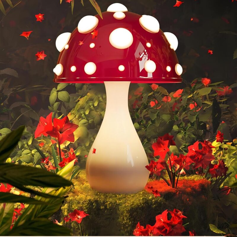 Mushroom Lamp - Mushroom LED Plug in Night Light,Energy Saving NightLight,Cute Mushroom Night Lights,Mushroom Decor Lights for Adults Kids Bedroom,Living Room,Toilet, Stairs, Birthday Gift Red