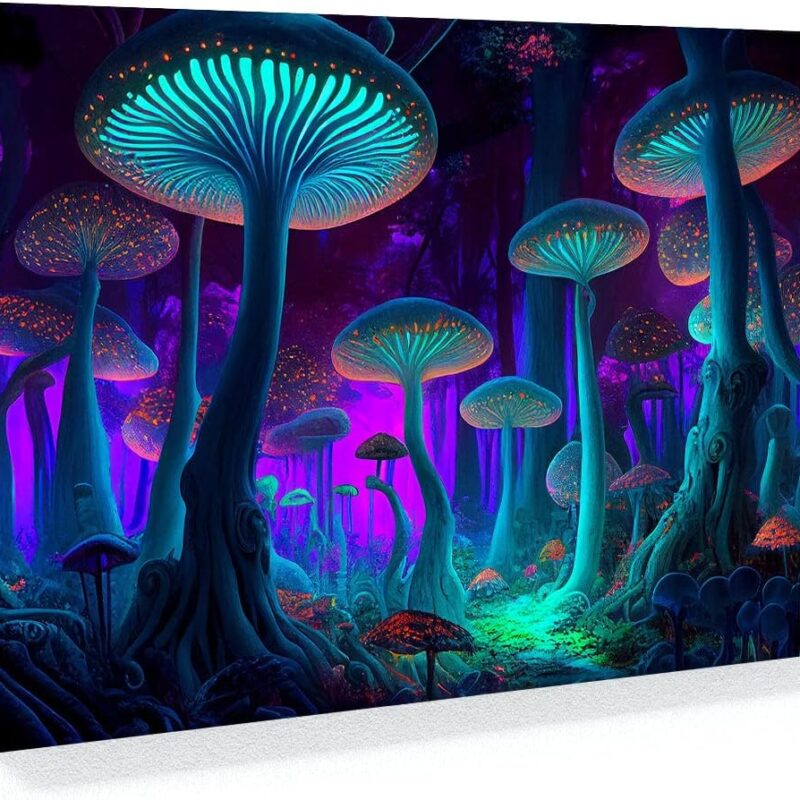 Sense Canvas Trippy Psychedelic Forest 101 Canvas Art - Home Decor Wall Art Print Poster Painting Medium 24x18 / 1.5"