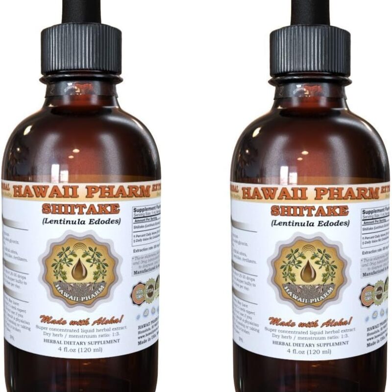 Shiitake Liquid Extract, Organic Shiitake (Lentinula Edodes) Tincture 2x4 oz