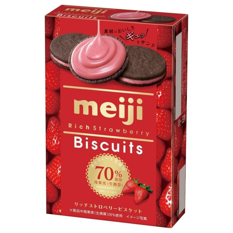 Meiji Japan rich strawberry biscuits 6 sheets x 5 boxes