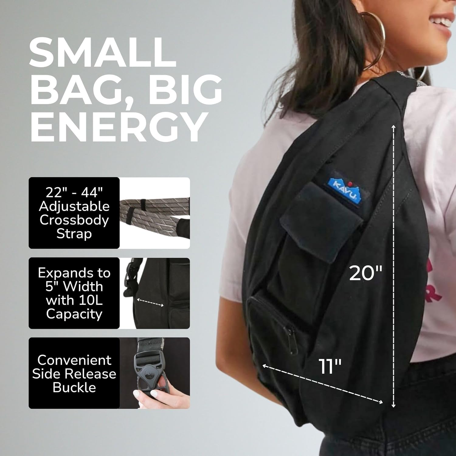 71GUbqWgdHL._AC_SL1500_.jpg KAVU Original Rope Bag Sling Pack with Adjustable Rope Shoulder Strap - Image 6