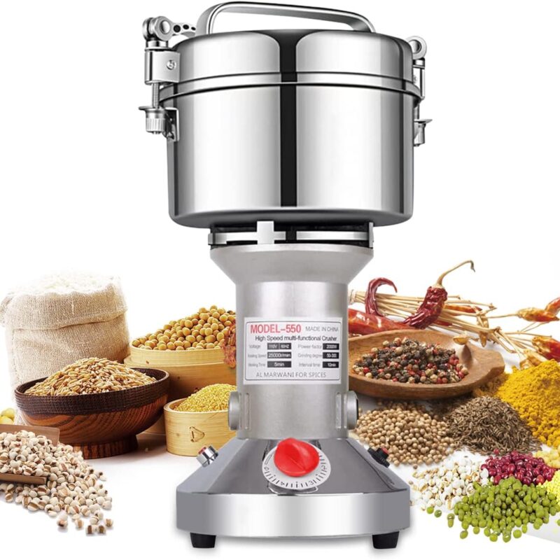 71HGLAE0dxL._AC_SL1200_.jpg LEJIEYIN Electric herb Grinder 550g High Speed Electric Stainless Steel Spice Grinder Electric Flour Mill Herb Grinder Powder Machine for Dry Food Grin
