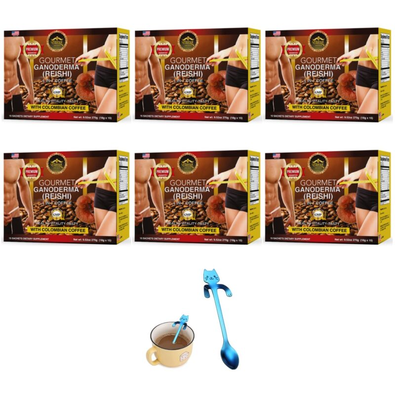 Eternal Spirit Beauty COLOMBIAN Coffee 4 in 1, with GANODERMA (REISHI) – Pack of 6, 57.12 Ounce