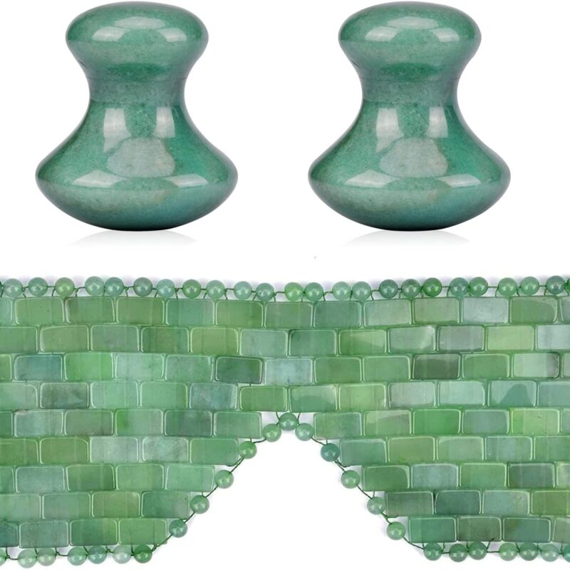 ideayard Jade Eye mask &Jade Mushroom gua sha Massage Tool