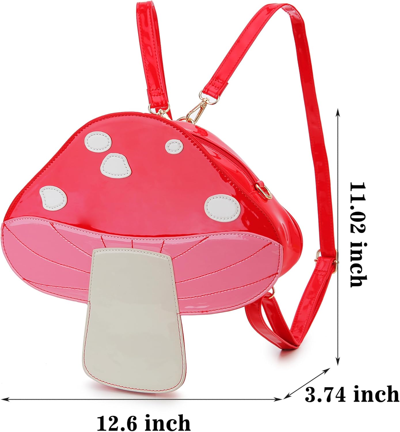 71NXlQepUfL._AC_SL1500_.jpg Novelty Women Fairy Wings Butterfly Backpack Cute Mushroom Shape Backpack Purses Crossbody Bag - Image 8