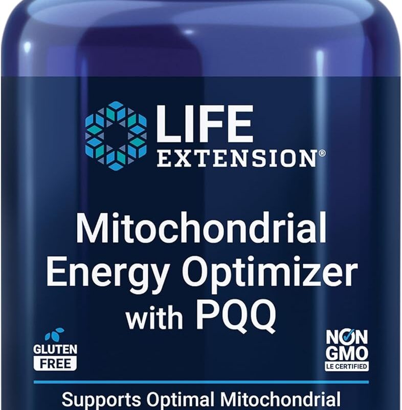 Life Extension Mitochondrial Energy Optimizer with PQQ – For Heart & Brain Health, Energy Management and Anti-Aging - Gluten-Free, Non-GMO, Vegetarian – 120 Capsules