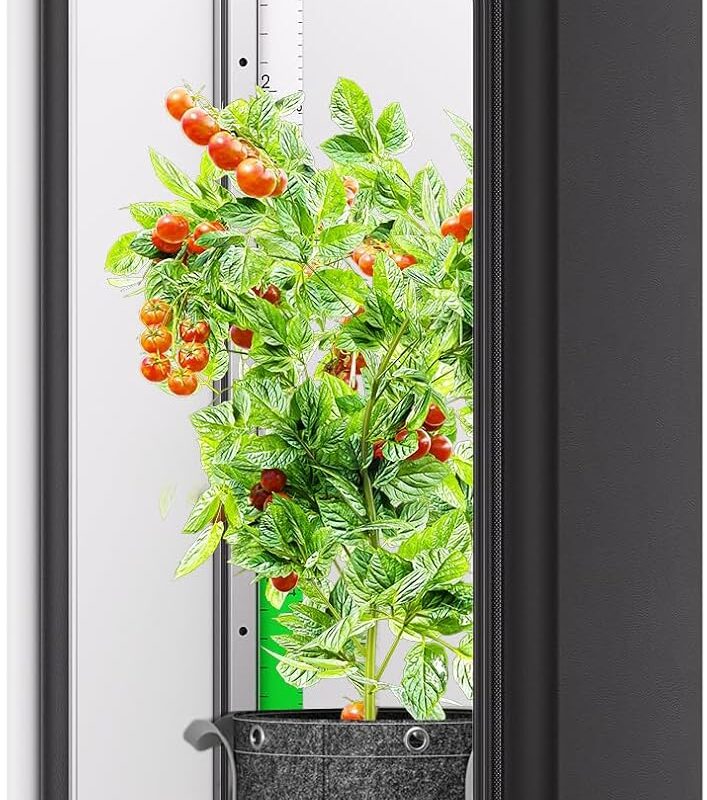 VGrow All-in-One Smart Grow Box, Professional System with Samsung LM301H EVO Grow Light, Advanced Circulation & Ventilation System, Irrigation, Nutrient, Magnetic Window for Indoor Hydroponics