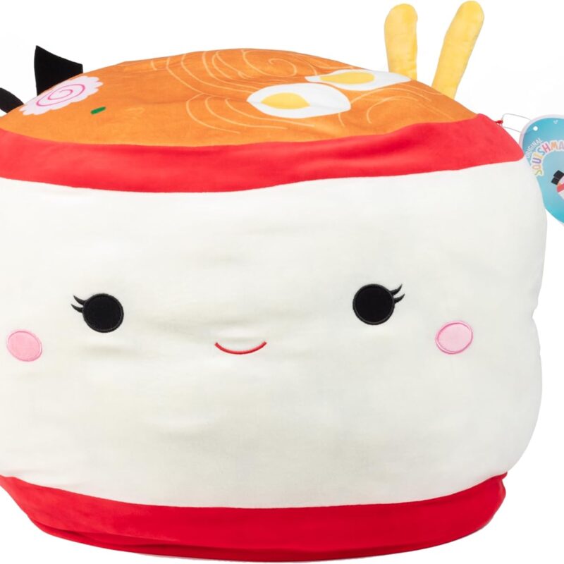 Squishmallows Original 20-Inch Jumbo Ramen - Official Jazwares Plush - Collectible Soft & Squishy Food Stuffed Animal Toy - Add to Your Squad - Gift for Kids, Girls & Boys
