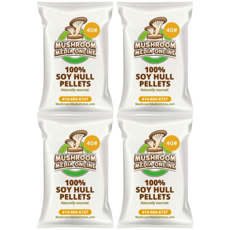 100% Soy Hull Mushroom Pellets - Ideal and Fast-Growing Substrate for Mushroom Cultivation, Oyster Mushrooms, Shiitake, and More (120, Pounds)