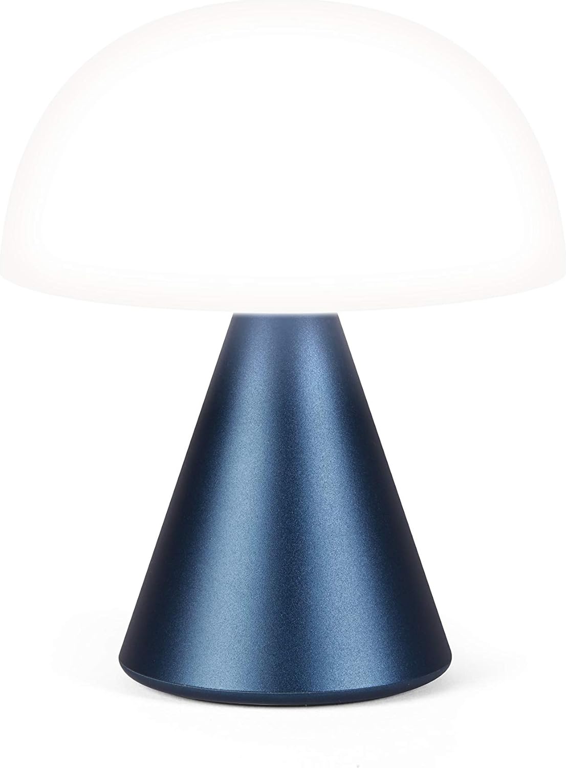 71VpOF8cUFL._AC_SL1500_.jpg Lexon Mina M Mushroom Lamp - Portable Bedside Light for Bedrooms, Kids & Nursery - 9 LED Color Rechargeable Table Lamp with 24h Light & Dimmer, Medium - Dark Blue - Image 4