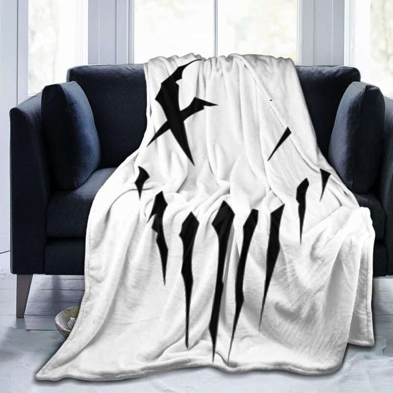 Mushroomheads Logo Throw Blanket Lightweight Soft All Season Flannel Blankets for Bed Sofa Room Decor 80"X60"