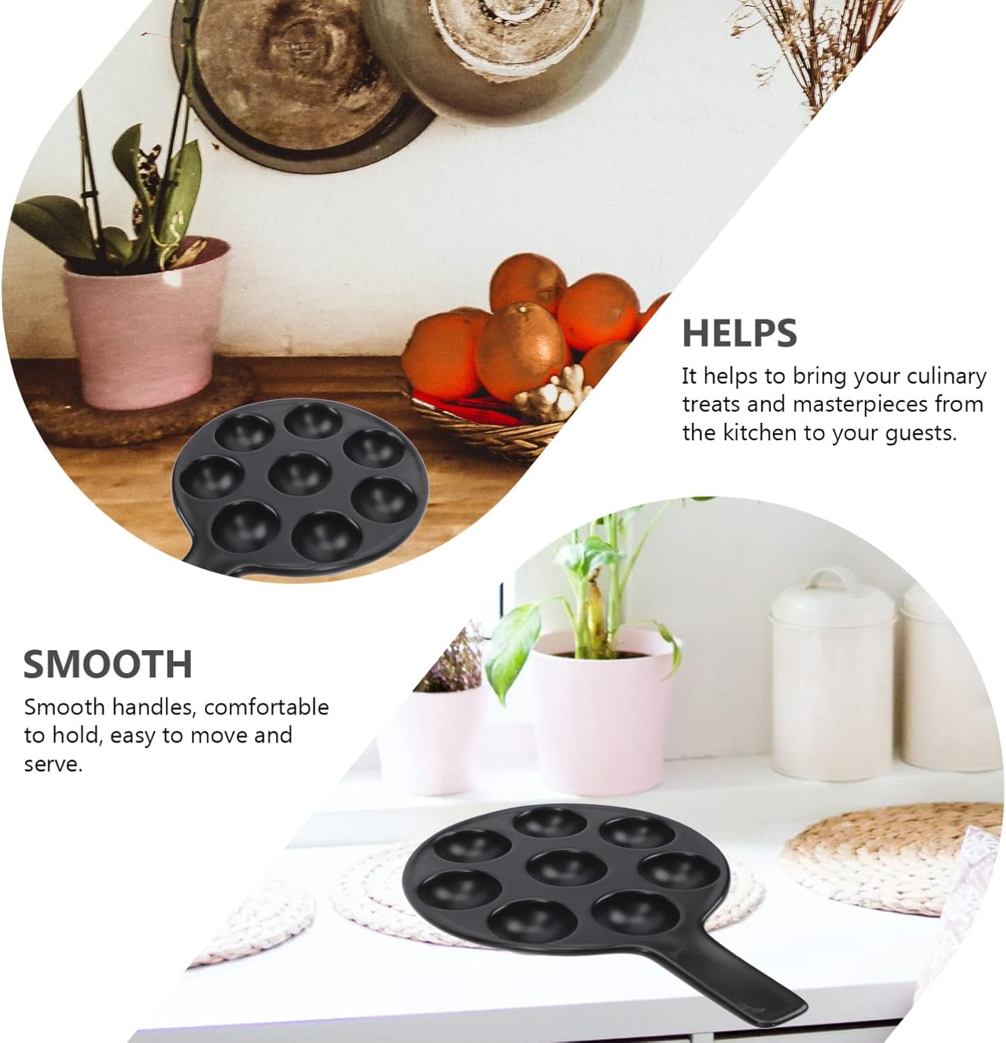 71YGisu8peL._AC_SL1500_.jpg 2pcs Restaurant Baking Stick Lemons Plates Seafood Style Oysters Conch Plates: Non- Plate Serving with Round Household Bbq Mushroom Pan Home French Kitchen Porcelain Dinnerware Plate(23.4x15. - Image 7
