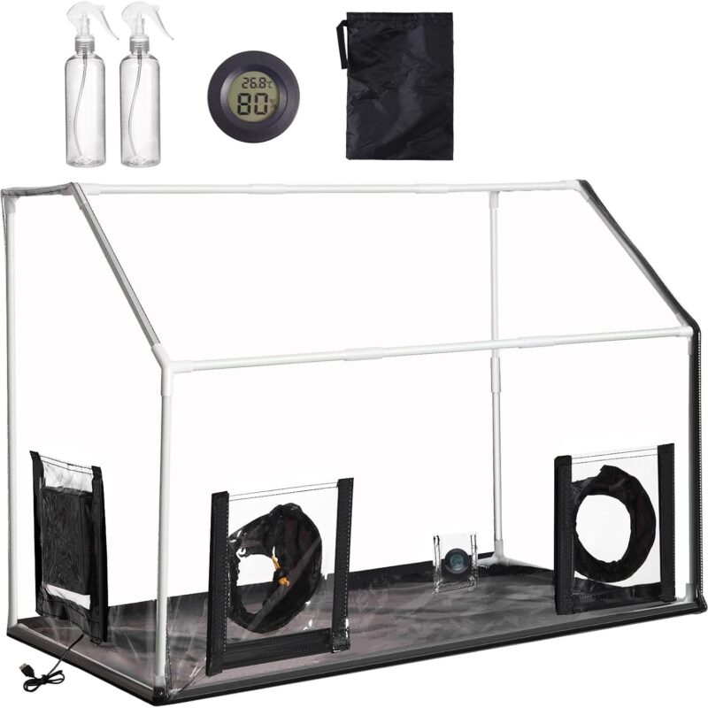 Large Still Air Box Mushroom Grow Tent Kit with Ventilation Fan 35.4x15.7x23.6in Mushroom Planting Bag Mycology Fume Hood Propagation Stations for Mycology Supplies/Home Scientists/Mushroom Growers