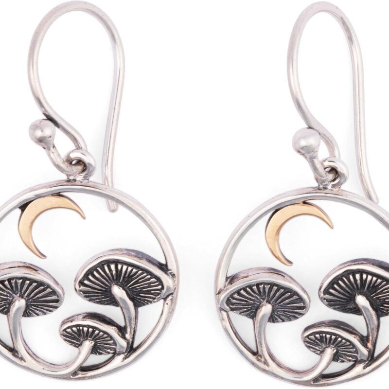 Sterling Silver Earrings - Dangle Earrings 925 Sterling Silver Earrings for Women, Dangle Earrings for Women, Mixed Metal Earrings