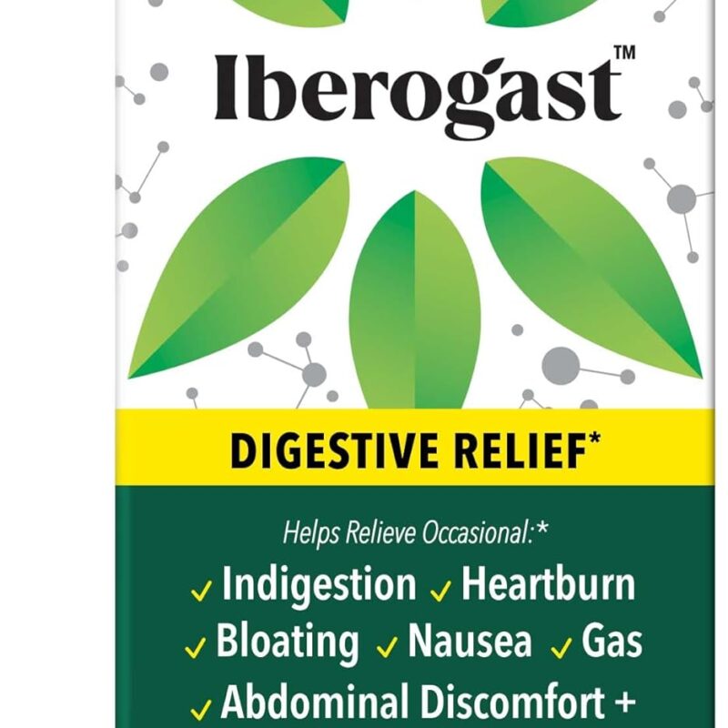 Iberogast Softgels, Herbal Relief of Stomach Upsets: Occasional Indigestion, Bloating, Gas, Nausea, Upset Stomach; 6-Herb Blend with Iberis Amara, Peppermint, Licorice, Lemon Balm; 30ct