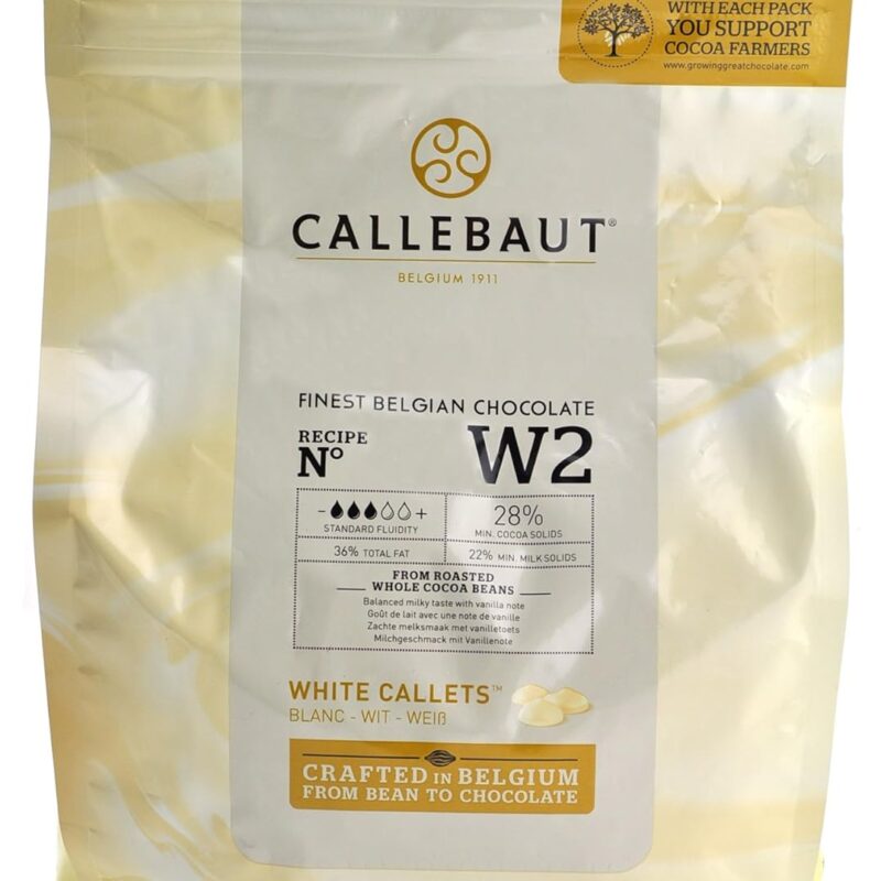 Callebaut W2 28% White Chocolate Callets 5.5 lbs