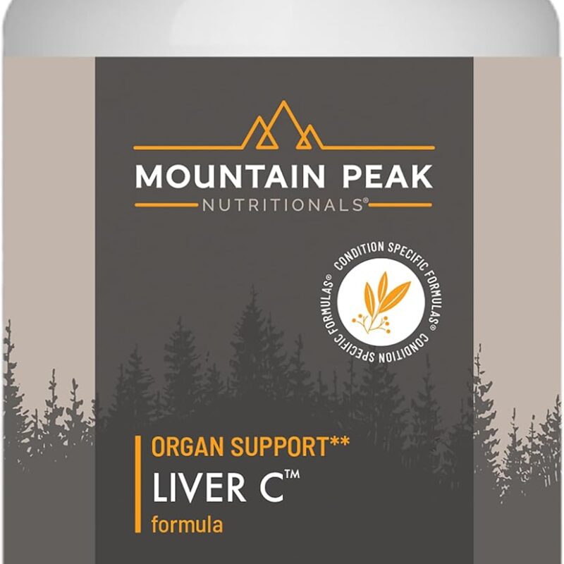Mountain Peak Nutritionals Liver C - Organ Supplement Helps Maintain Healthy Liver Function & Energy Production - w/Siliphos® & Mushrooms - Hypoallergenic Dietary Supplement (90 Vegetarian Capsules)