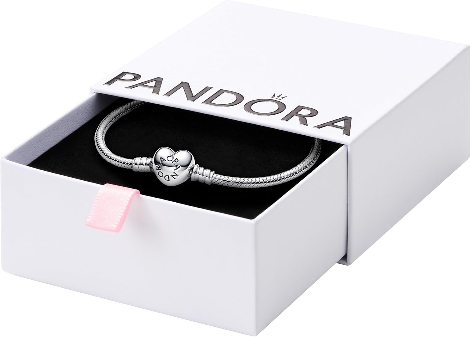71gPTQ63YFL._AC_SL1500_.jpg Pandora Moments Heart Clasp Snake Chain Bracelet - Compatible Moments Charms - Gift for Her - Sterling Silver - With Gift Box