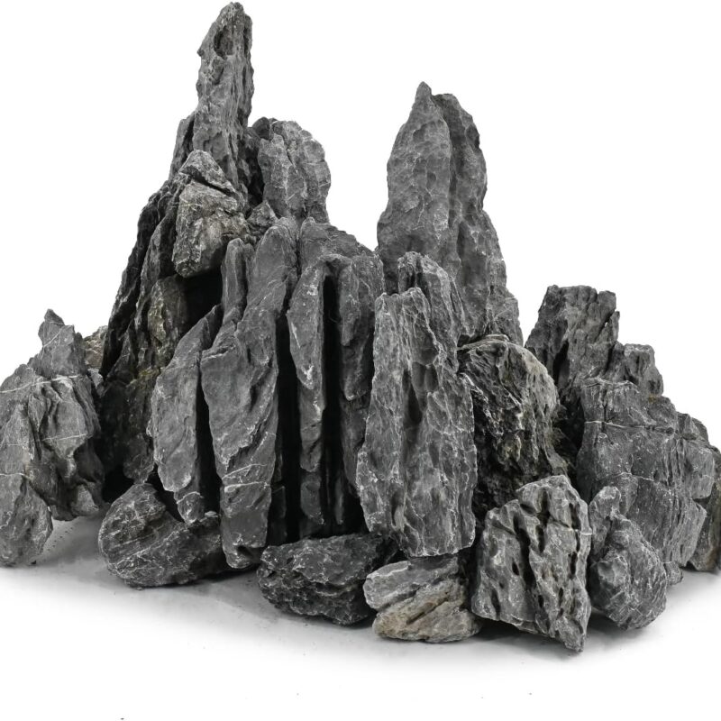 Unocho Seiryu Rock Stone 40LB Aquarium Rock 3 to 12 inches Fish Tank Decor Rocks for Aquariums Landscaping Model Tank Decoration Aquarium Miniature and Fairy Garden Fish Tanks